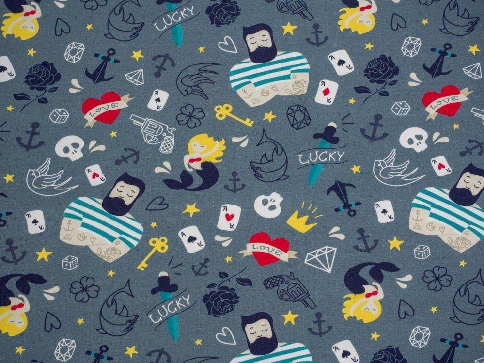 TATTOO / grey - looped knit 