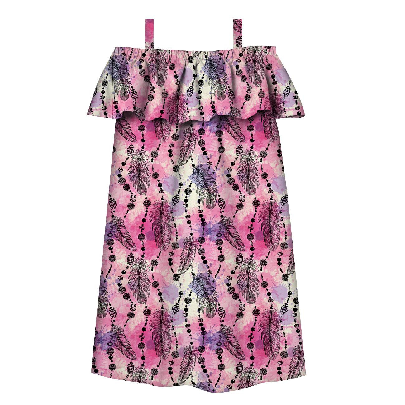 PAPER SEWING PATTERN - Bardot neckline dress LILI (98-152)