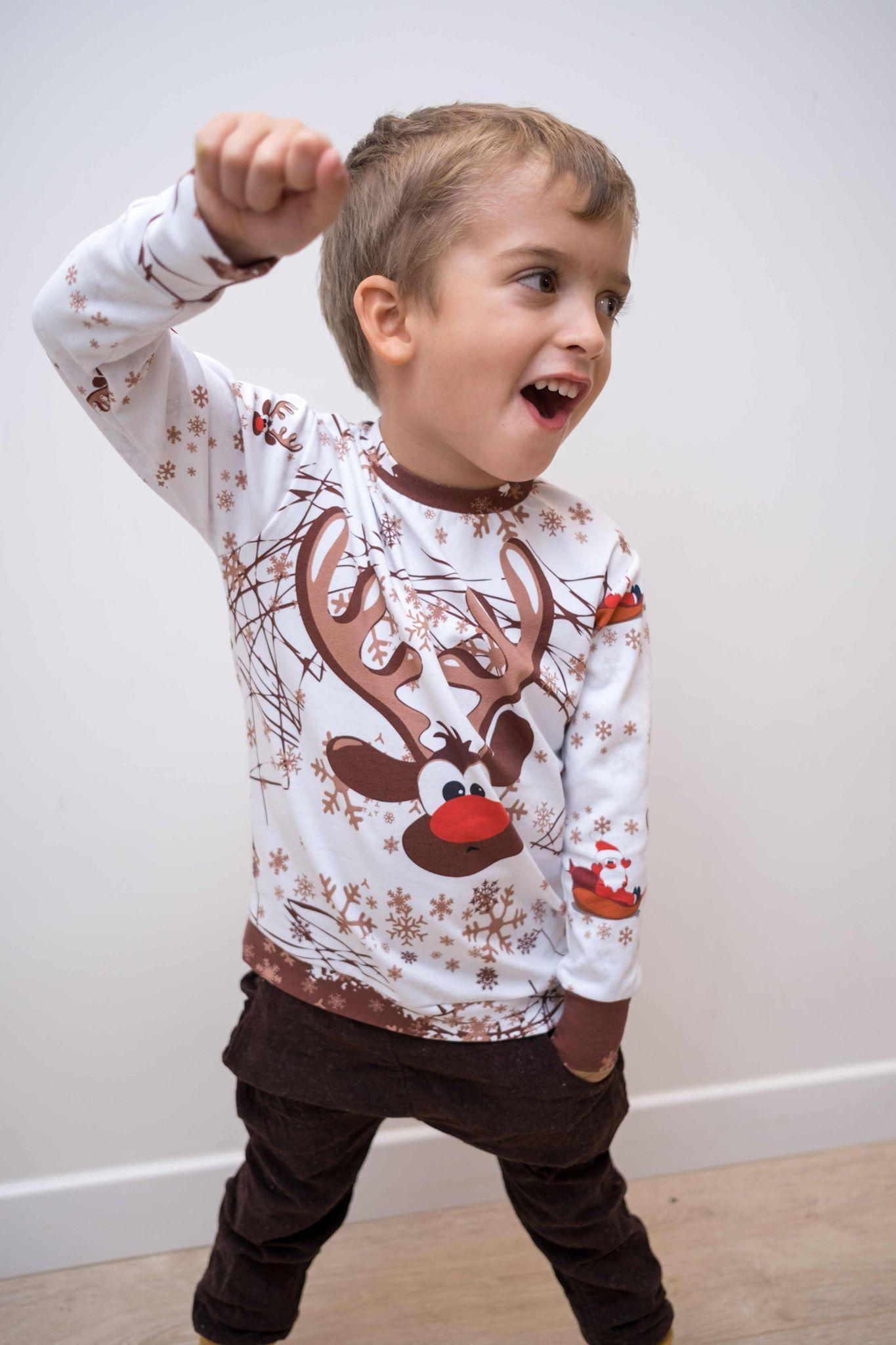 REINDEER / brown - SINGLE JERSEY PANORAMIC PANEL 