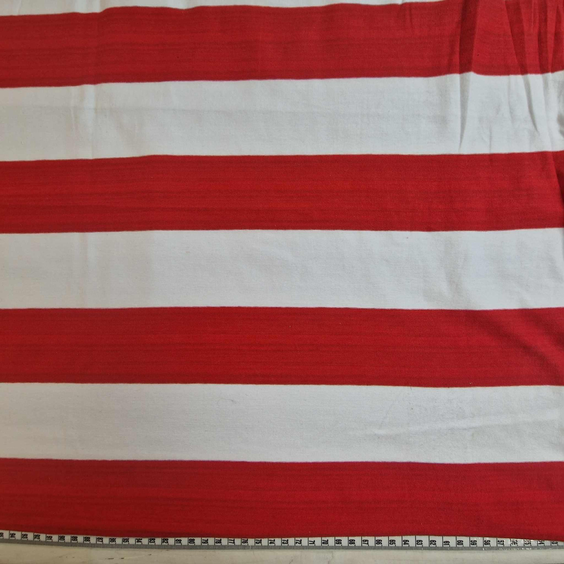 WHITE AND RED STRIPES 5CM X 5CM - t-shirt with elastan TE210