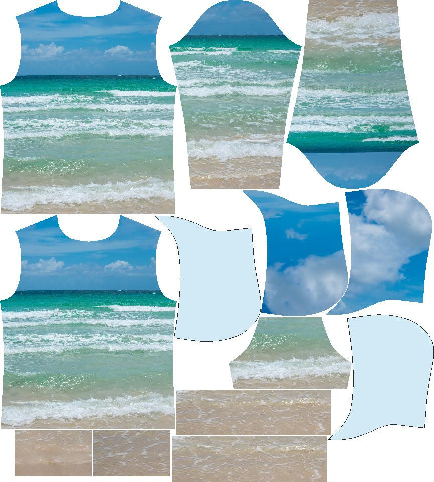 MEN’S HOODIE (COLORADO) - SEA - sewing set