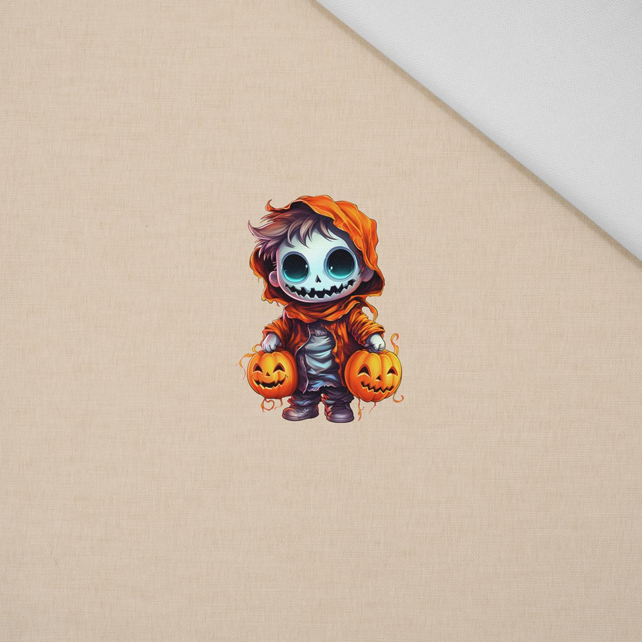 Skeleton and pumpkin cute halloween wz.8  - panel (60cm x 50cm) Panama 220g