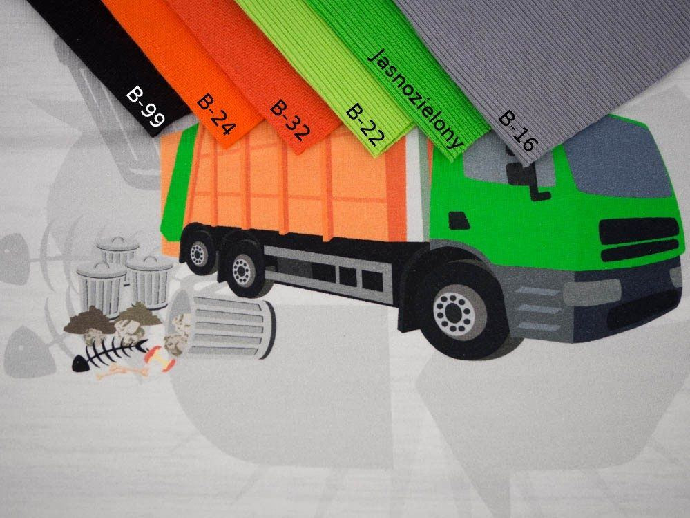 GARBAGE TRUCK - panel single jersey TE210