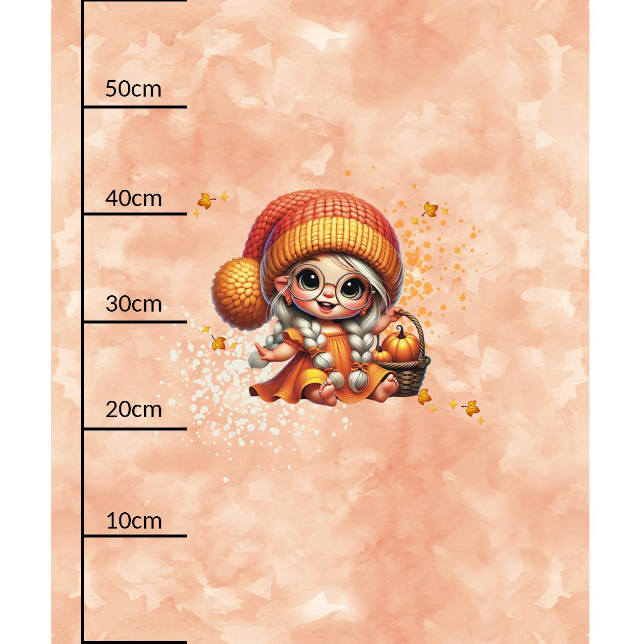 Girl cute halloween wz.9 - panel (60cm x 50cm)  Cotton woven fabric