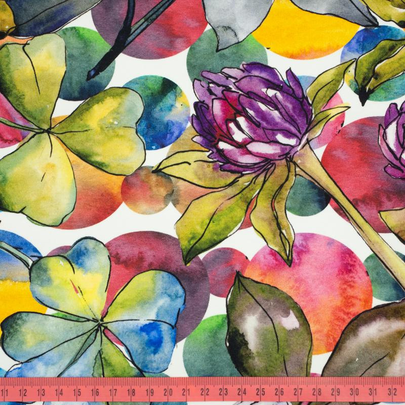 WATERCOLOR CLOVERS - looped knit SP250