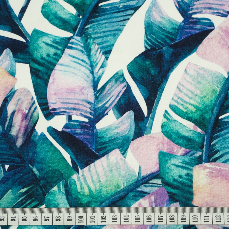 WATER-COLOR LEAVES - Viscose jersey WE210