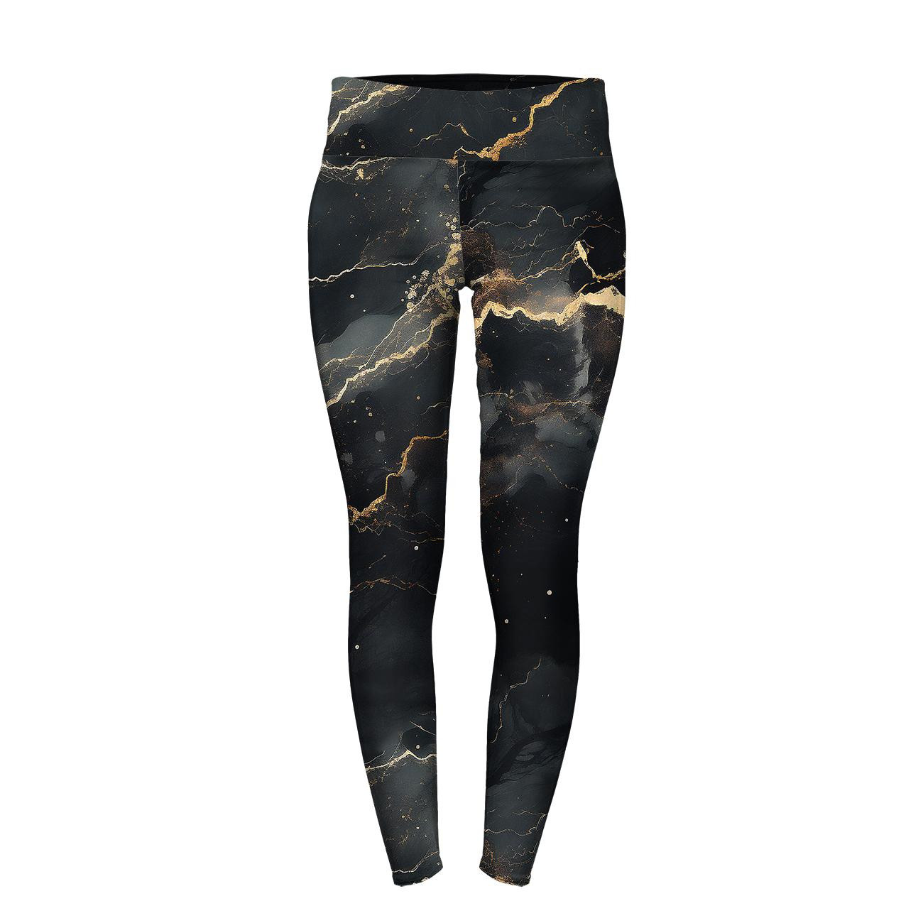WOMEN'S THERMO LEGGINGS (GRETA) - alcohol ink wz.13 - sewing set