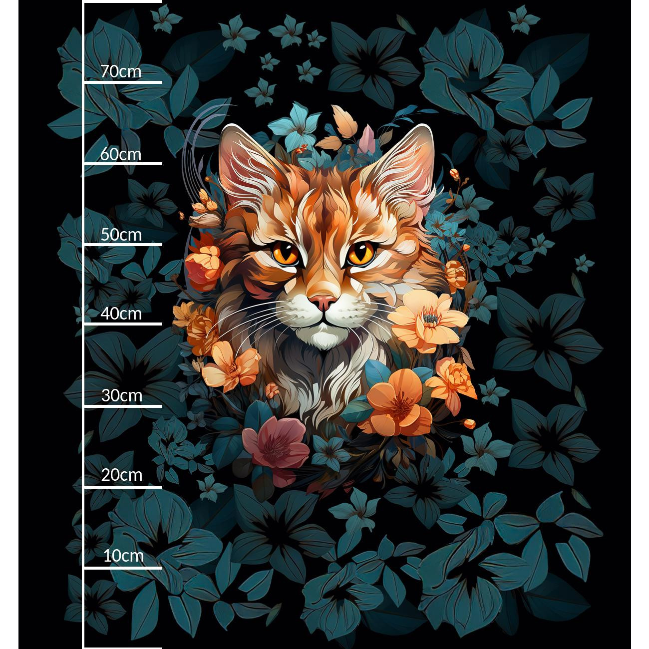 ANIMALS MANDALA wz.12 (cat) - panel (75cm x 80cm) Waterproof woven fabric