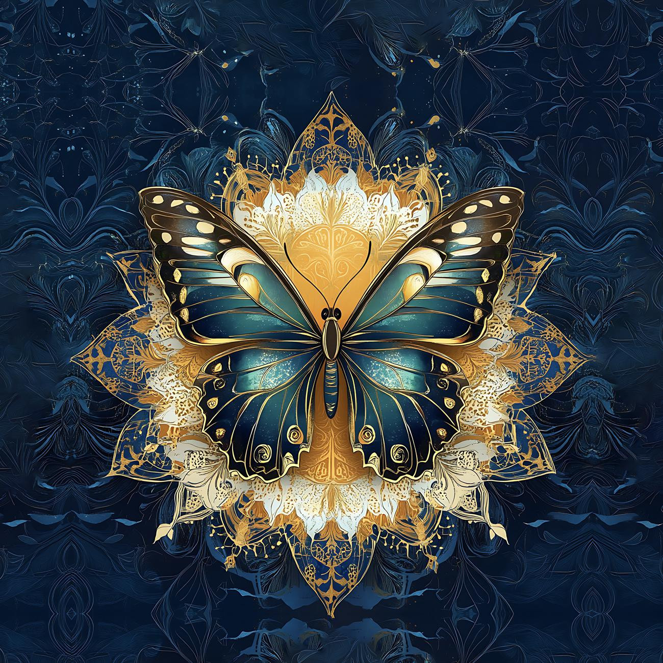 ANIMALS MANDALA wz.13 (butterfly)- panel (75cm x 80cm)