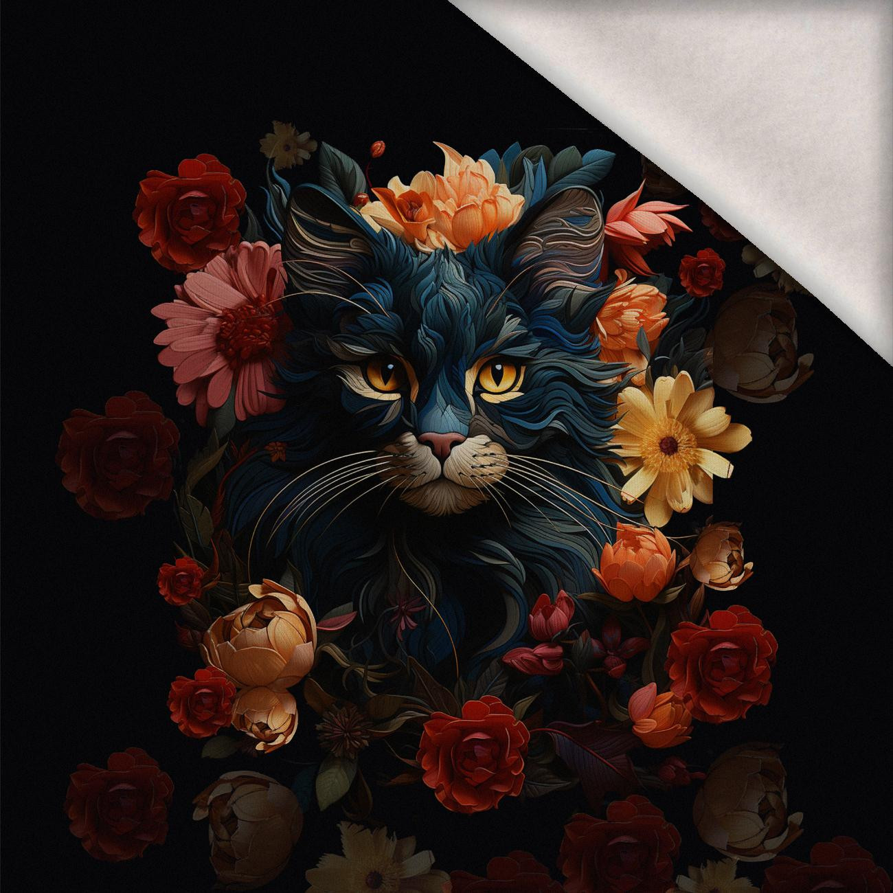 ANIMALS MANDALA wz.7 - panel (60cm x 50cm) brushed knitwear with elastane ITY
