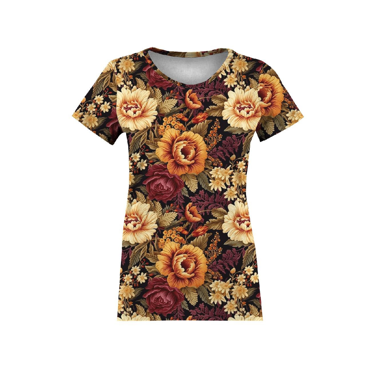 AUTUMN FLOWERS  PAT. 5 - Woven Fabric for tablecloths