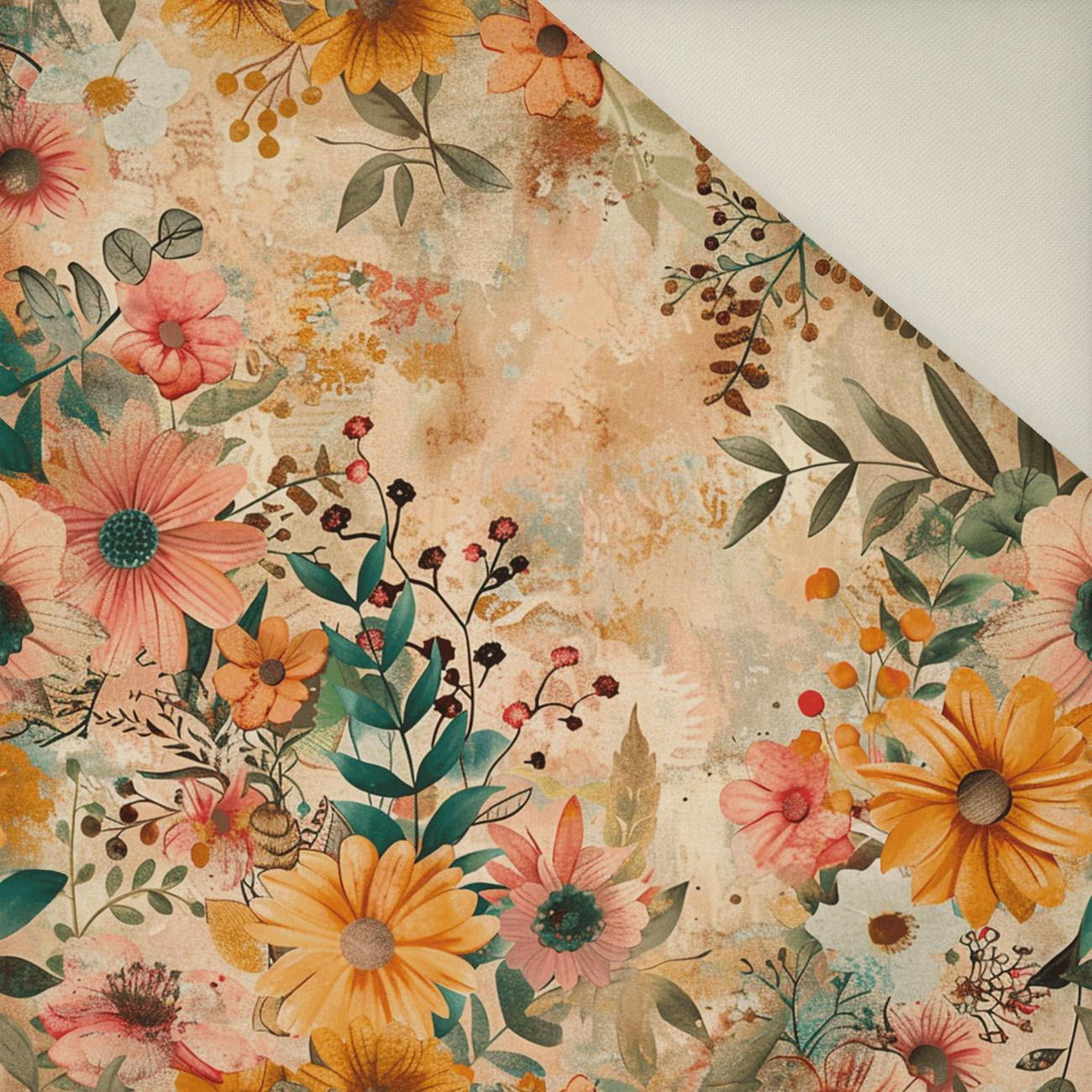 AUTUMN FLOWERS  PAT. 4- Upholstery velour 