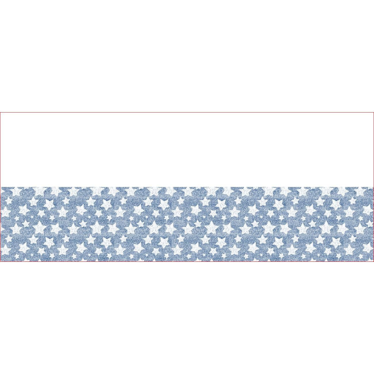 BUTTON SCARF - WHITE STARS / vinage look jeans (blue) - sewing set