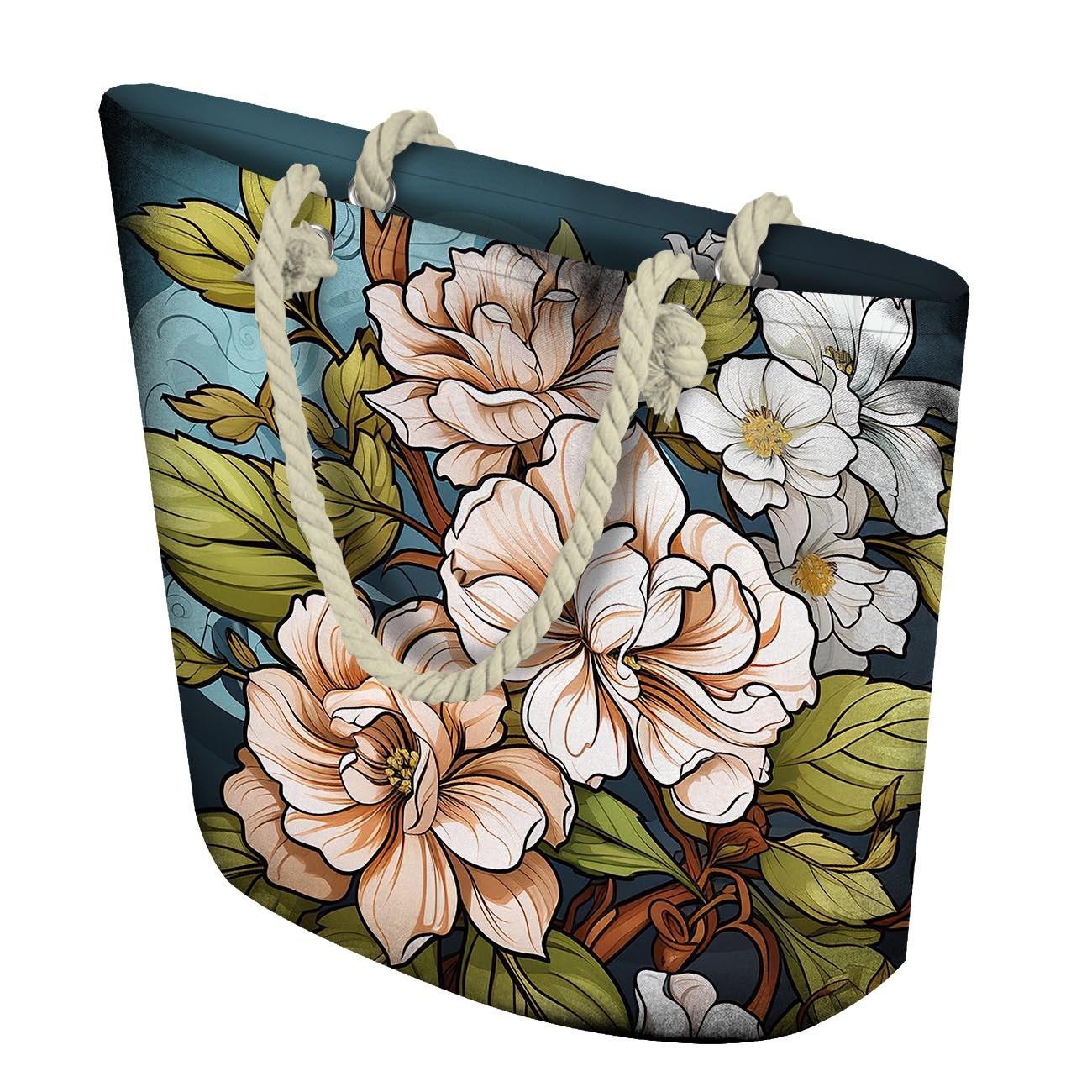 BOUQUET OF FLOWERS WZ.9 - panel (60cm x 50cm)  Cotton woven fabric