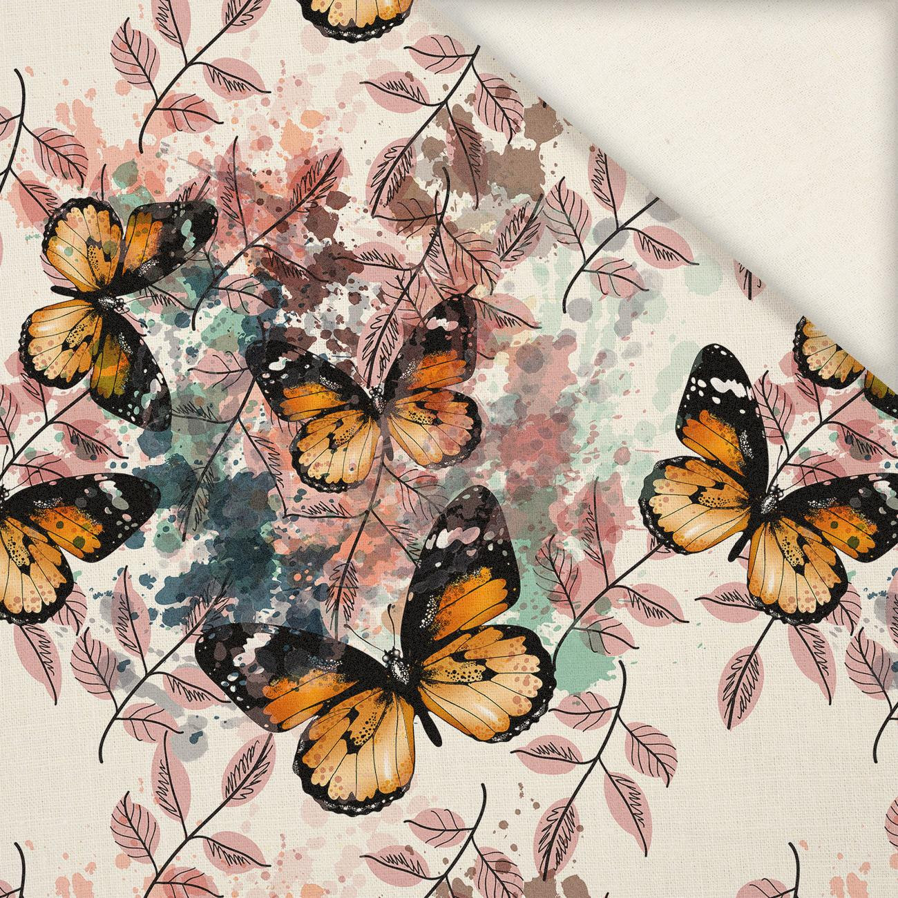 Butterfly & Flowers wz.13- Slub Weave