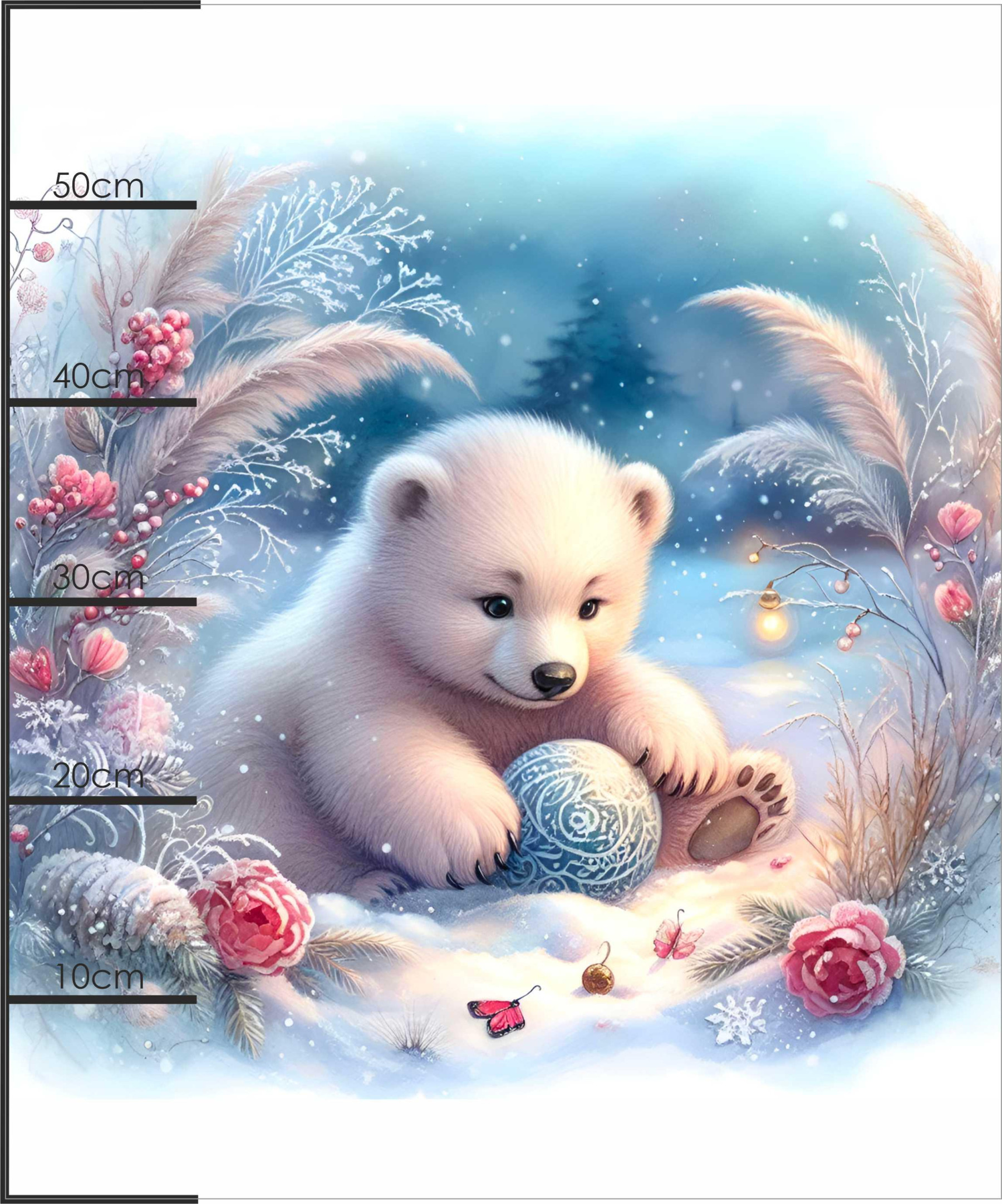 Christmas animal wz. 1 - panel (60cm x 50cm) looped knit