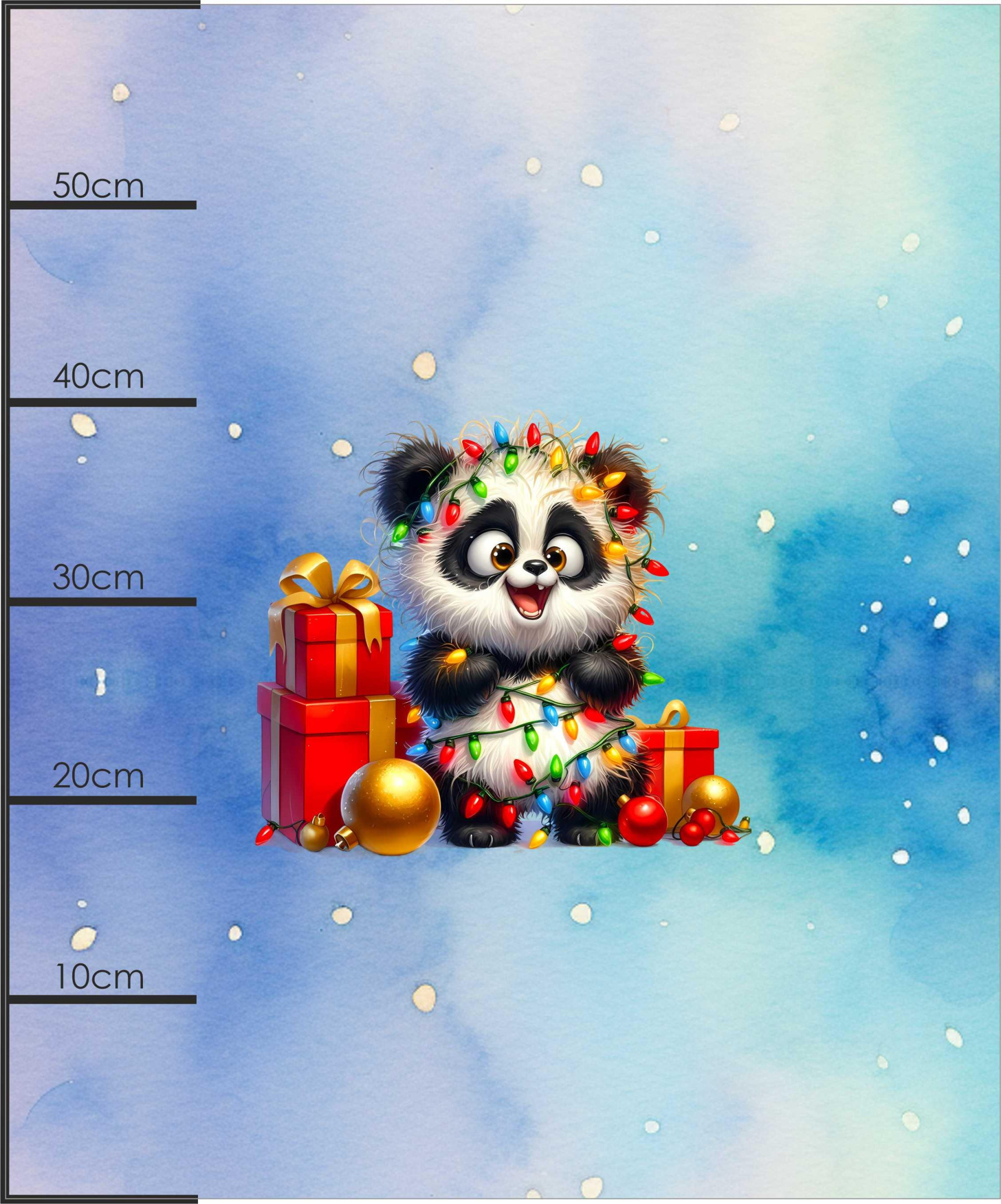 Christmas animal wz. 5 - panel (60cm x 50cm)  Cotton woven fabric