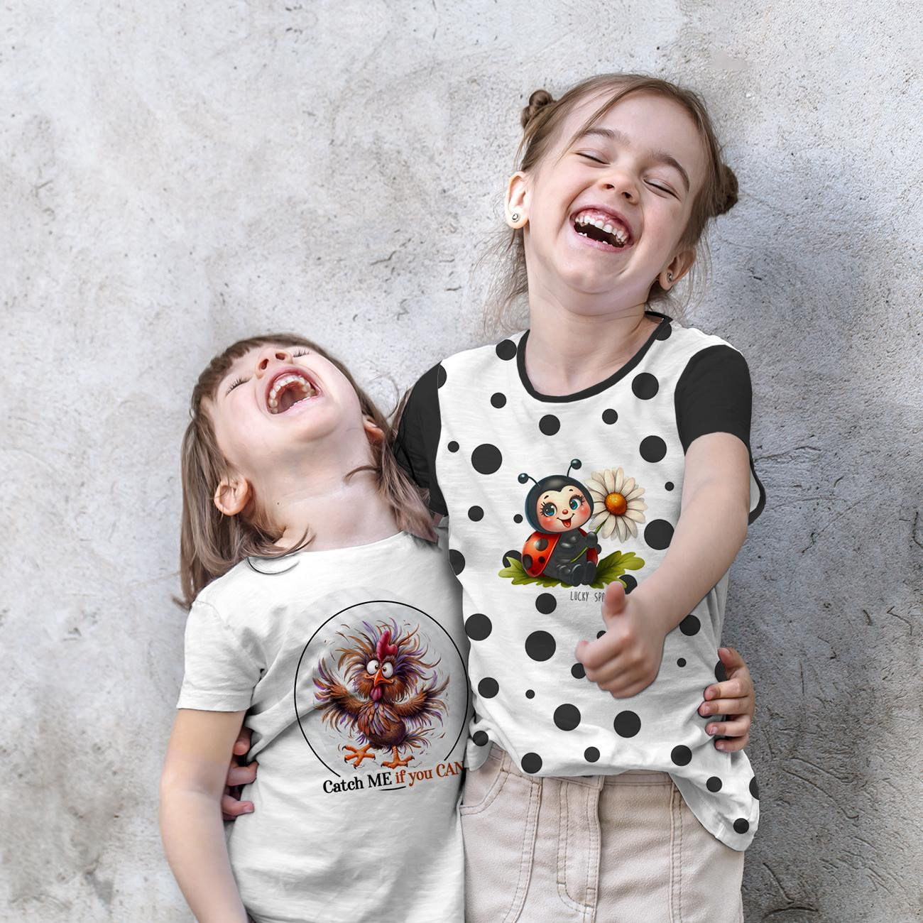 CUTE ANIMALS wz.15 - panel (60cm x 50cm)  Cotton woven fabric