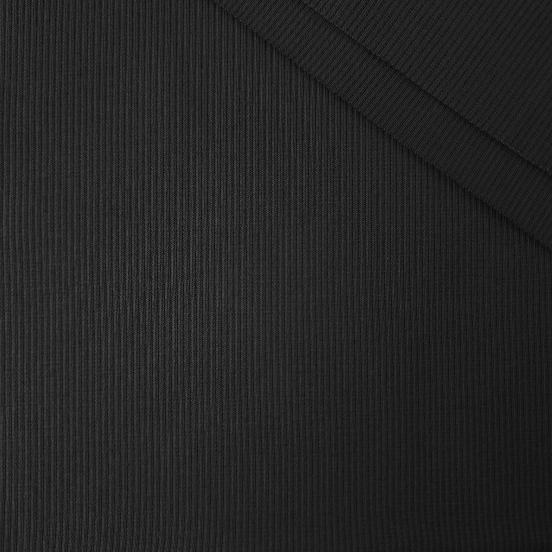 Ribbed knit fabric - BLACK (M-10)