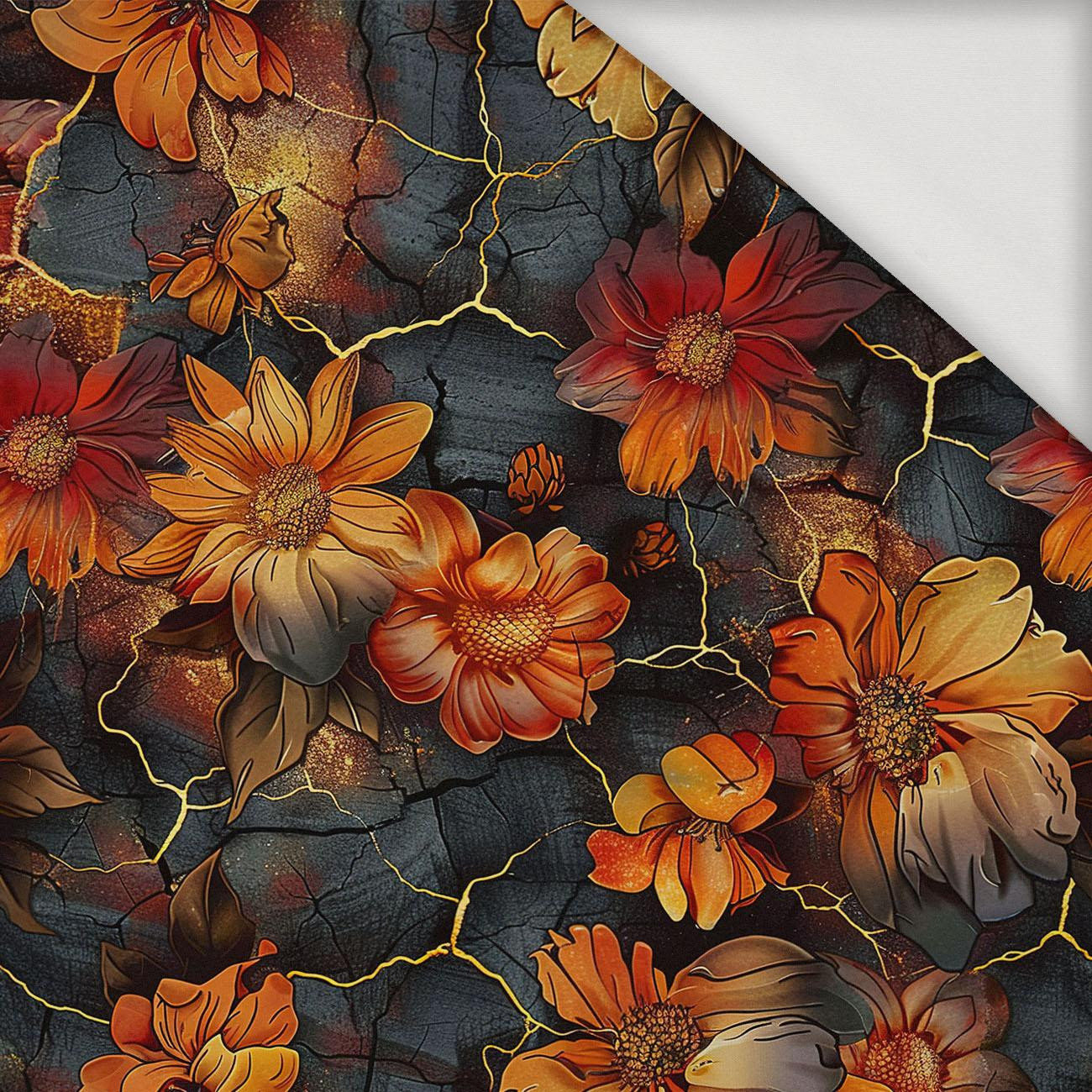 DENIM FLOWERS wz.2 - Viscose jersey