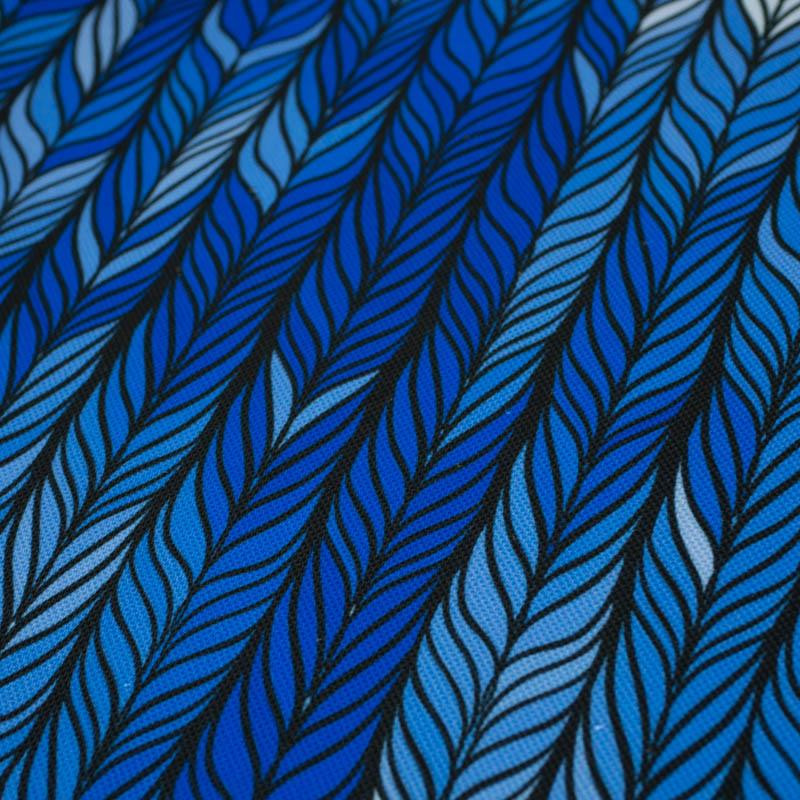 BRAID / blue - Waterproof woven fabric