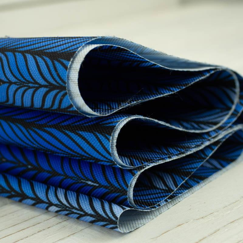 BRAID / blue - Waterproof woven fabric