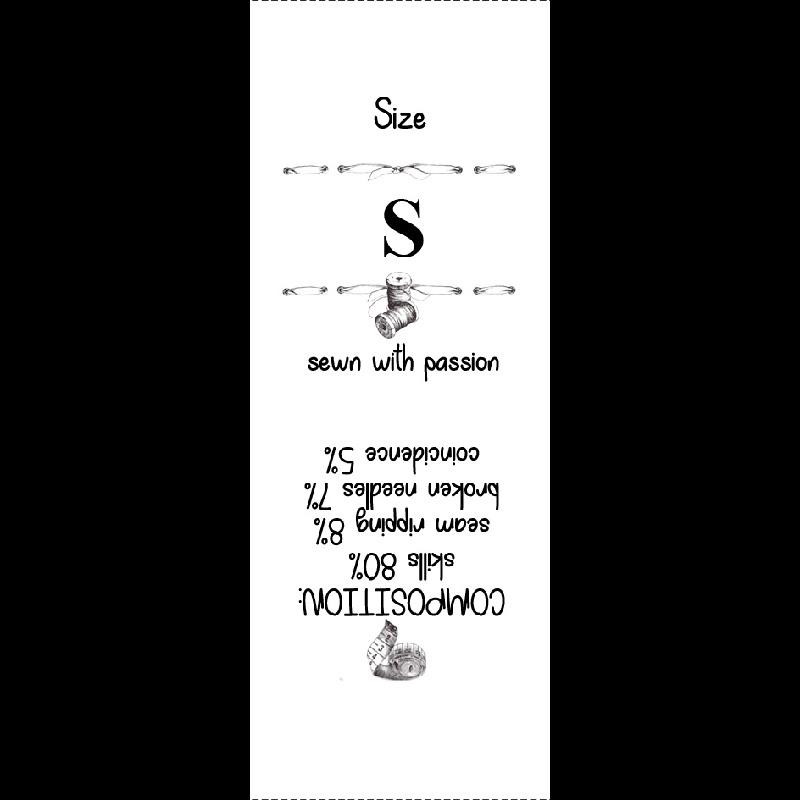 European care tag "CENTIMETER" EN - 9 pcs set / Choice of sizes