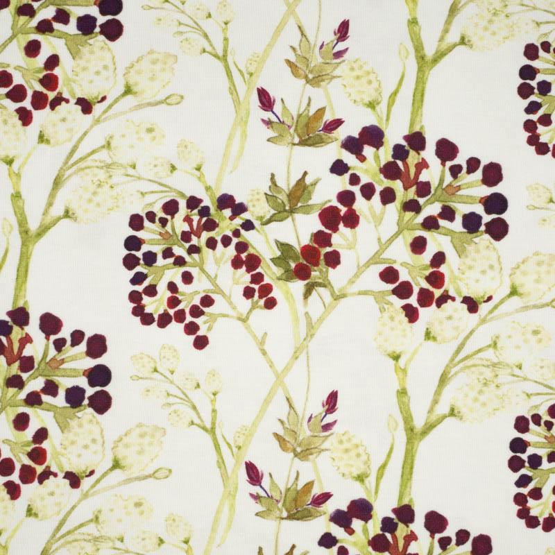 ELDERBERRY (BLOOMING MEADOW) - single jersey with elastane 
