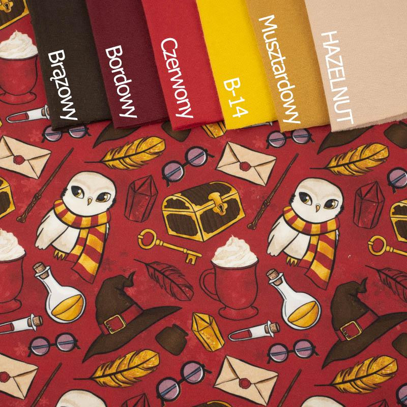 MAGIC MIX PAT. 2 (MAGIC SCHOOL) / red - looped knit fabric