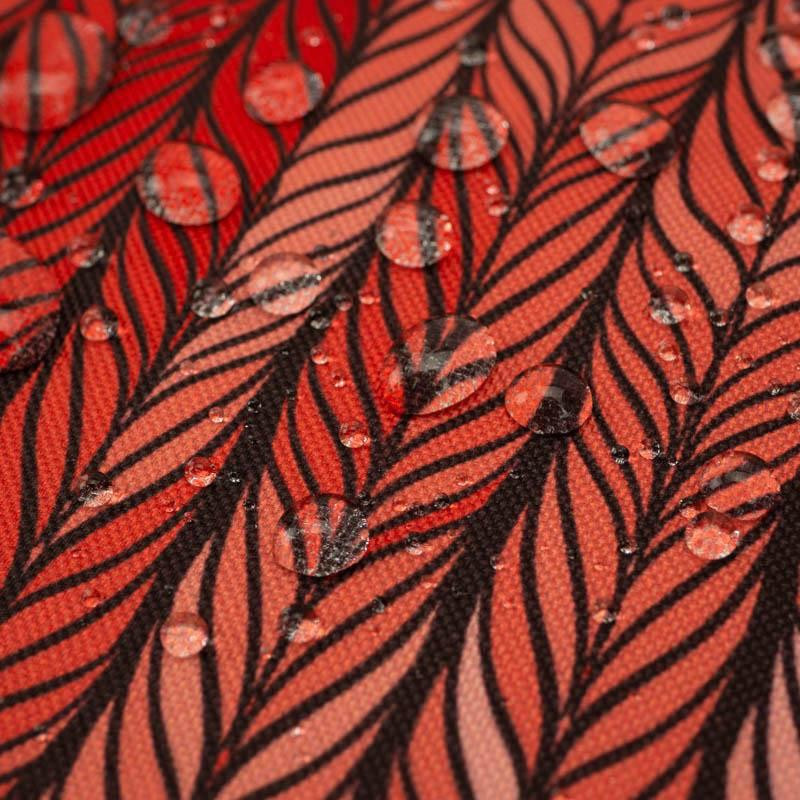 BRAID / red - Waterproof woven fabric