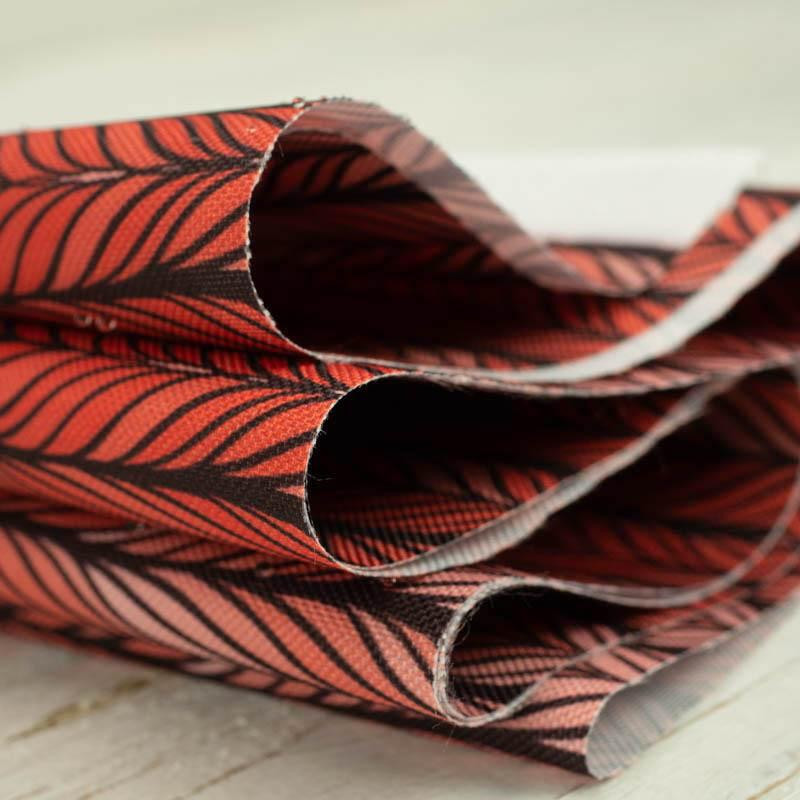 BRAID / red - Waterproof woven fabric