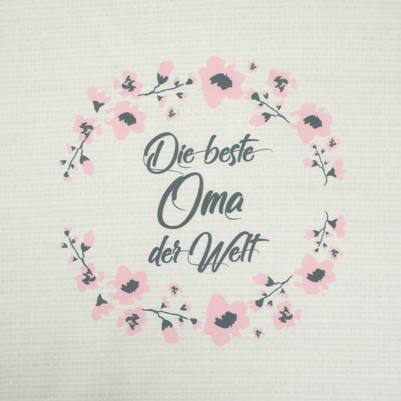 Die beste Oma der Welt/ canvas - Cotton woven fabric panel (50cmx75cm)