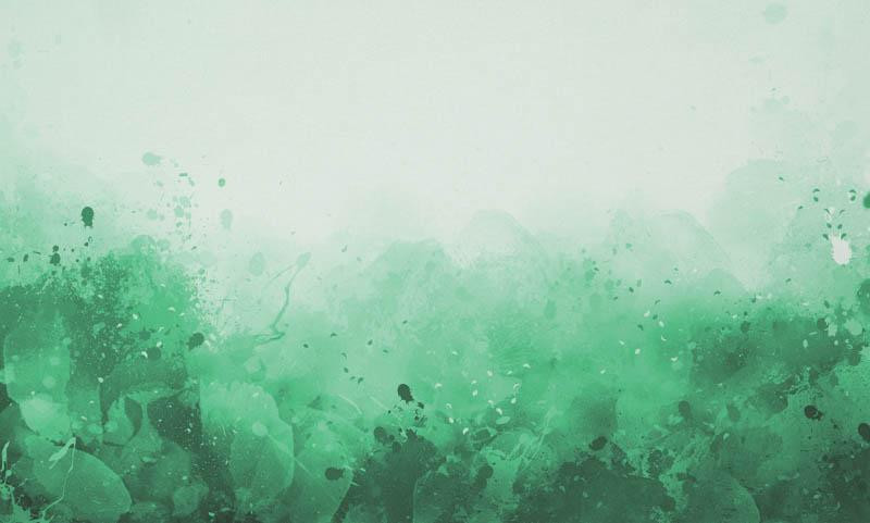 SPECKS (green) -  panel,Viscose jersey