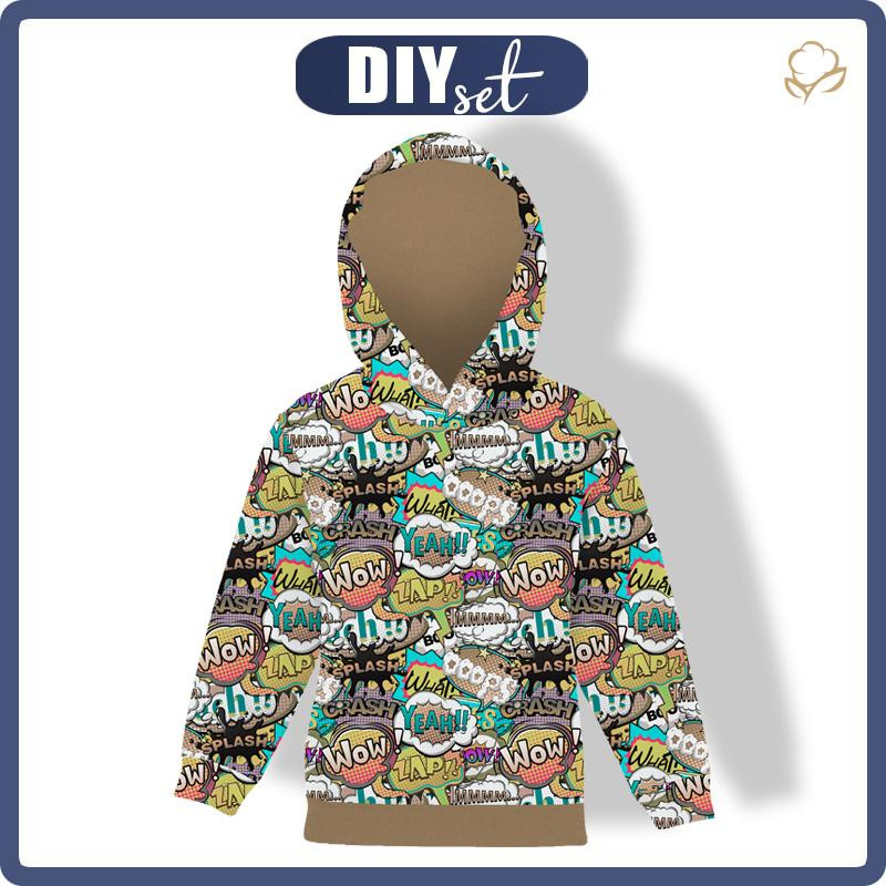 KID'S HOODIE (ALEX) - COMIC BOOK (colorful) - sewing set