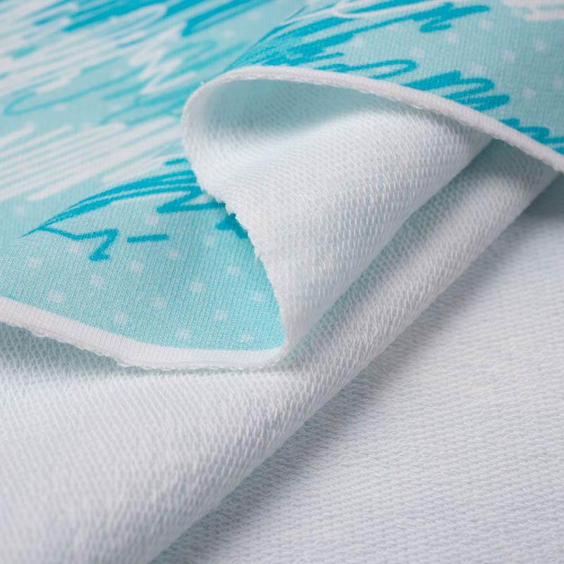 CAMOUFLAGE - scribble / light blue - looped knit fabric
