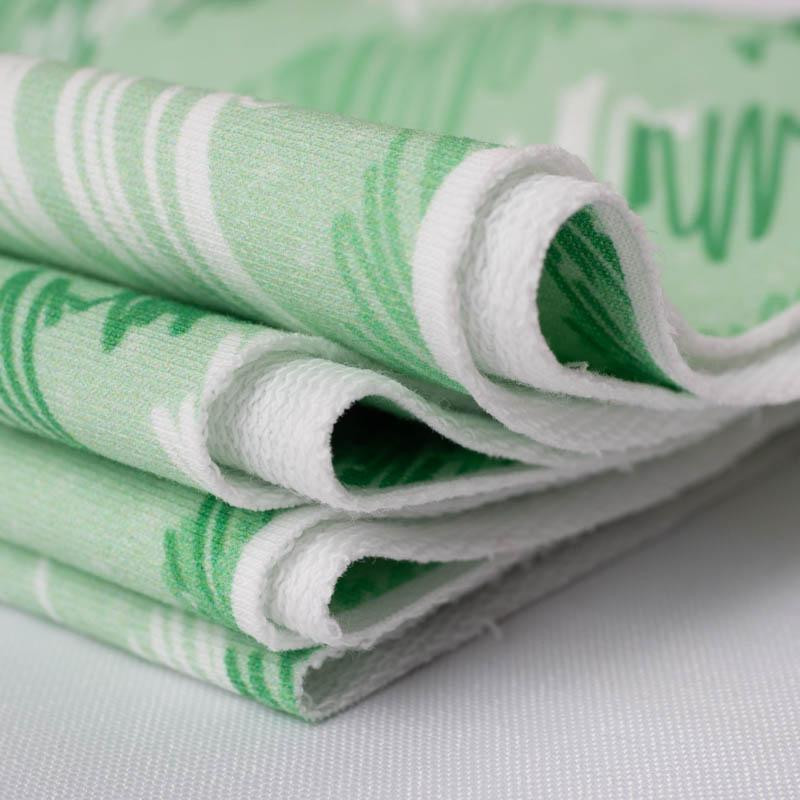 CAMOUFLAGE - scribble / green - looped knit fabric