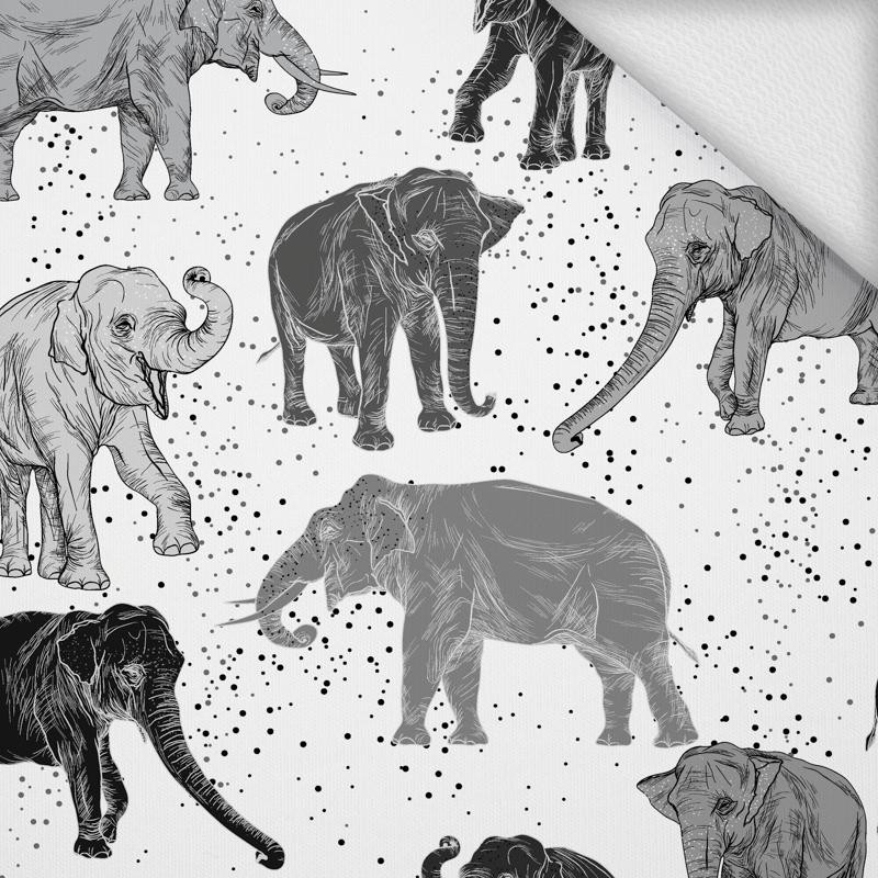 ELEPHANTS / white - looped knit 