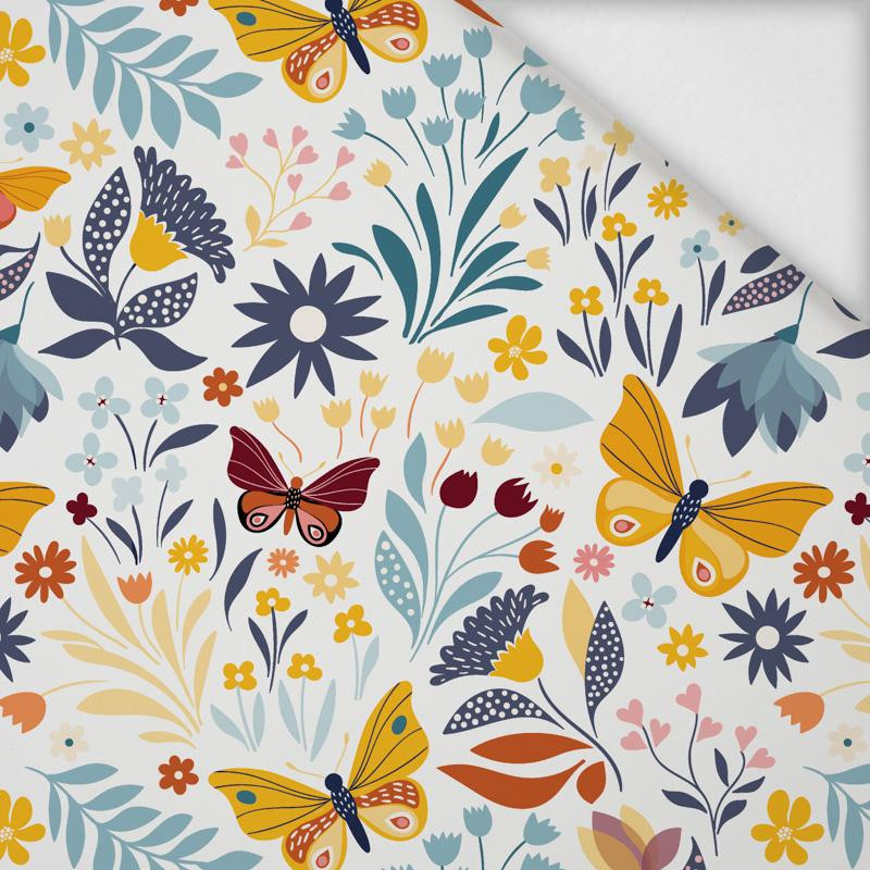 FOLK BUTTERFLIES / white - softshell