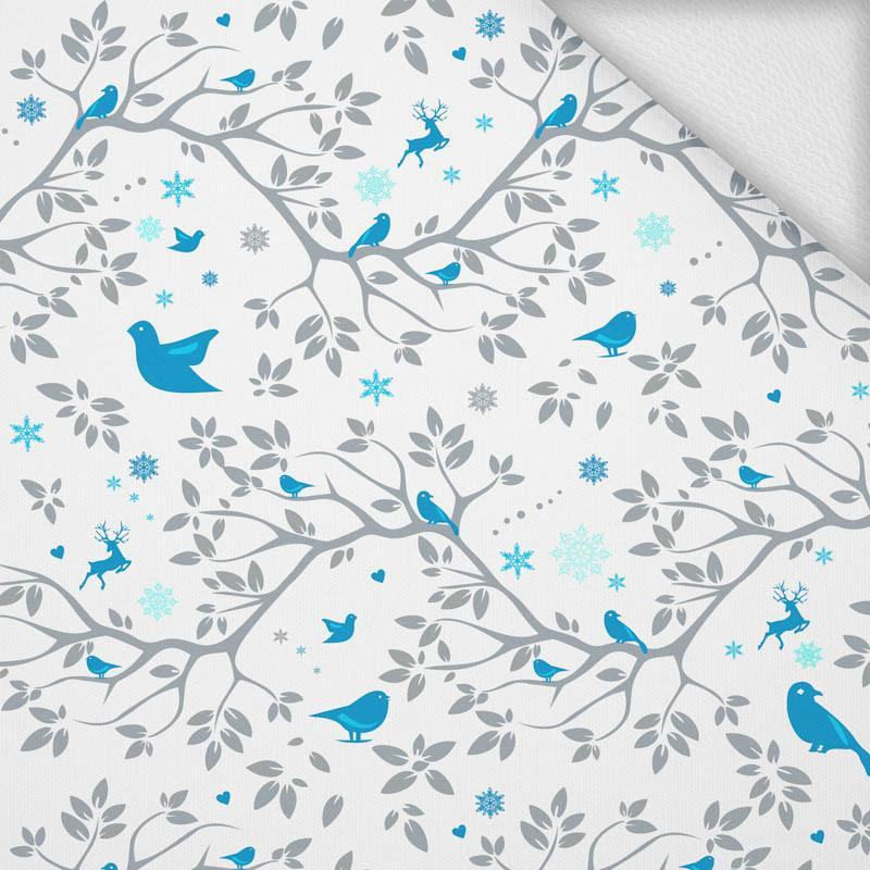 WINTER (turquoise) - looped knit fabric