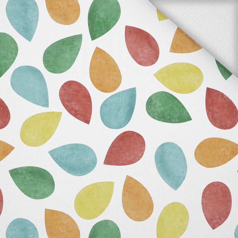 BIG LEAVES MIX / yellow - looped knit 