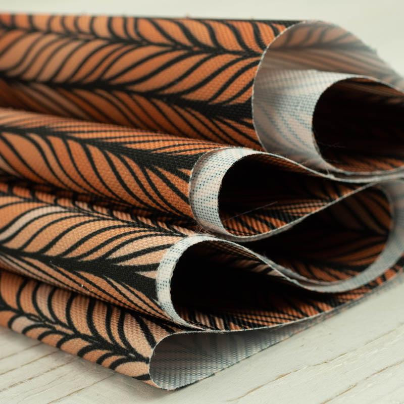 BRAID / orange - Waterproof woven fabric