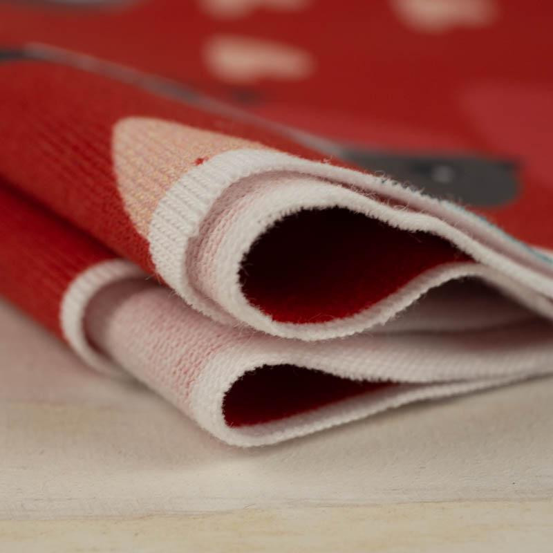 BIRDS IN LOVE PAT. 2 / RED (BIRDS IN LOVE) - single jersey with elastane 