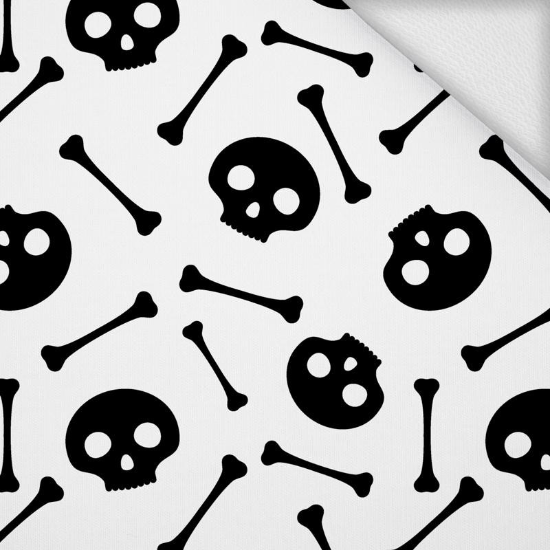 HALLOWEEN SKULLS & BONES / white - looped knit SP250