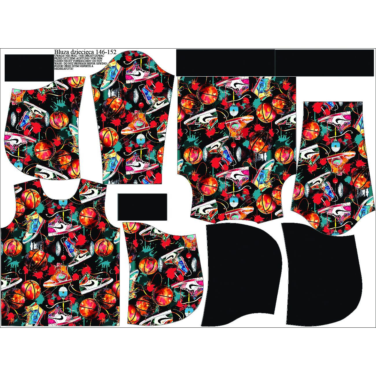 KID'S HOODIE (ALEX) - BASKETBALL - sewing set