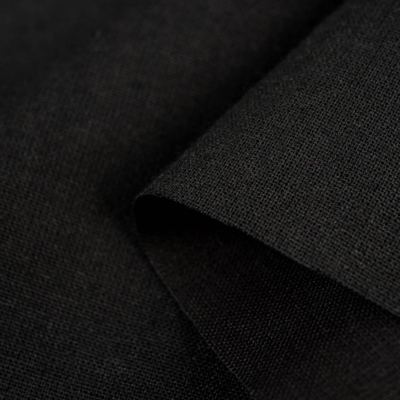 BLACK - Cotton woven fabric