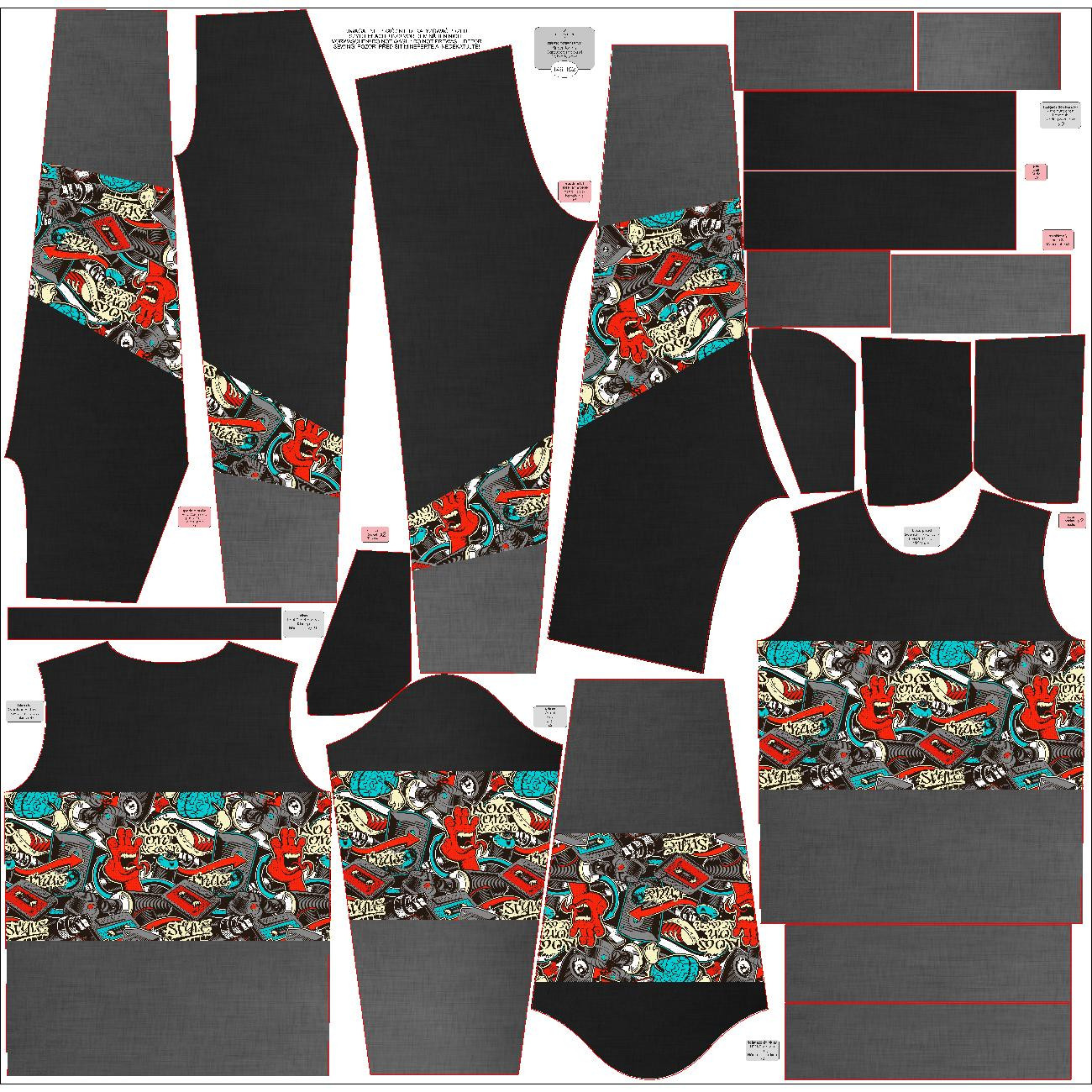 Children's tracksuit (MILAN) - STREET STYLE - sewing set