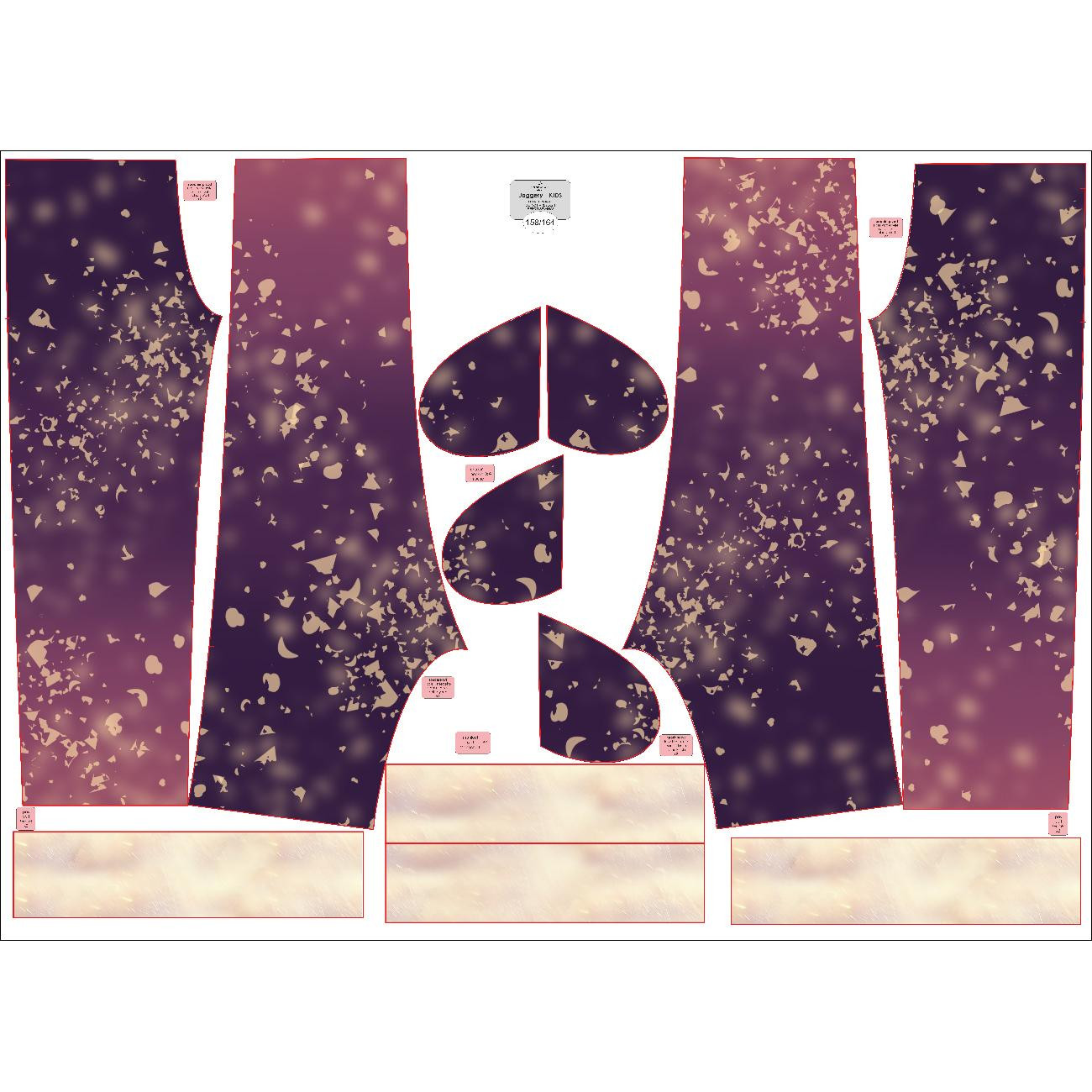 KID'S JOGGERS (ROBIN) - ANIMATED POLAR BEAR / background - sewing set