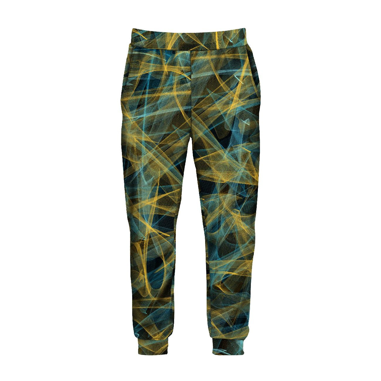 MEN'S JOGGERS (GREG) - NEON SCRIBBLE Pat. 4 - sewing set