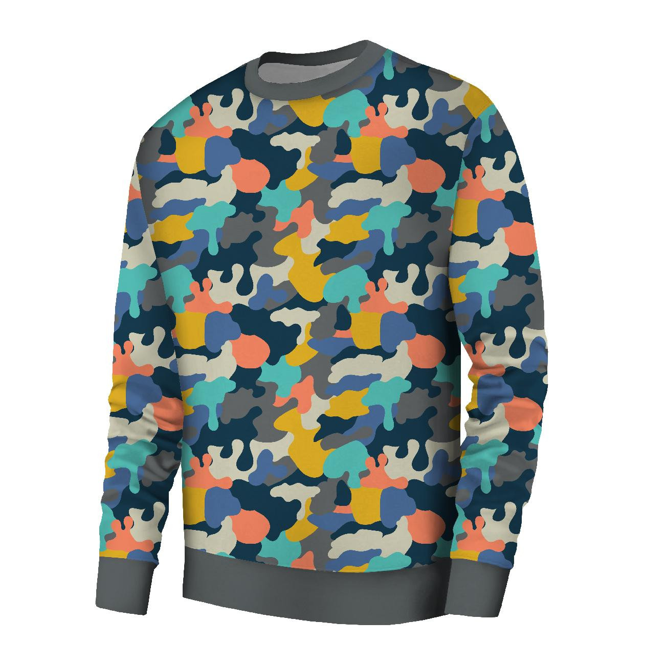 MEN’S SWEATSHIRT (OREGON) BASIC - CAMOUFLAGE COLORFUL pat. 2 - sewing set