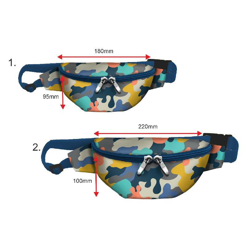 HIP BAG - FLOWER BOUQUET  pat. 4 (gold) / Choice of sizes